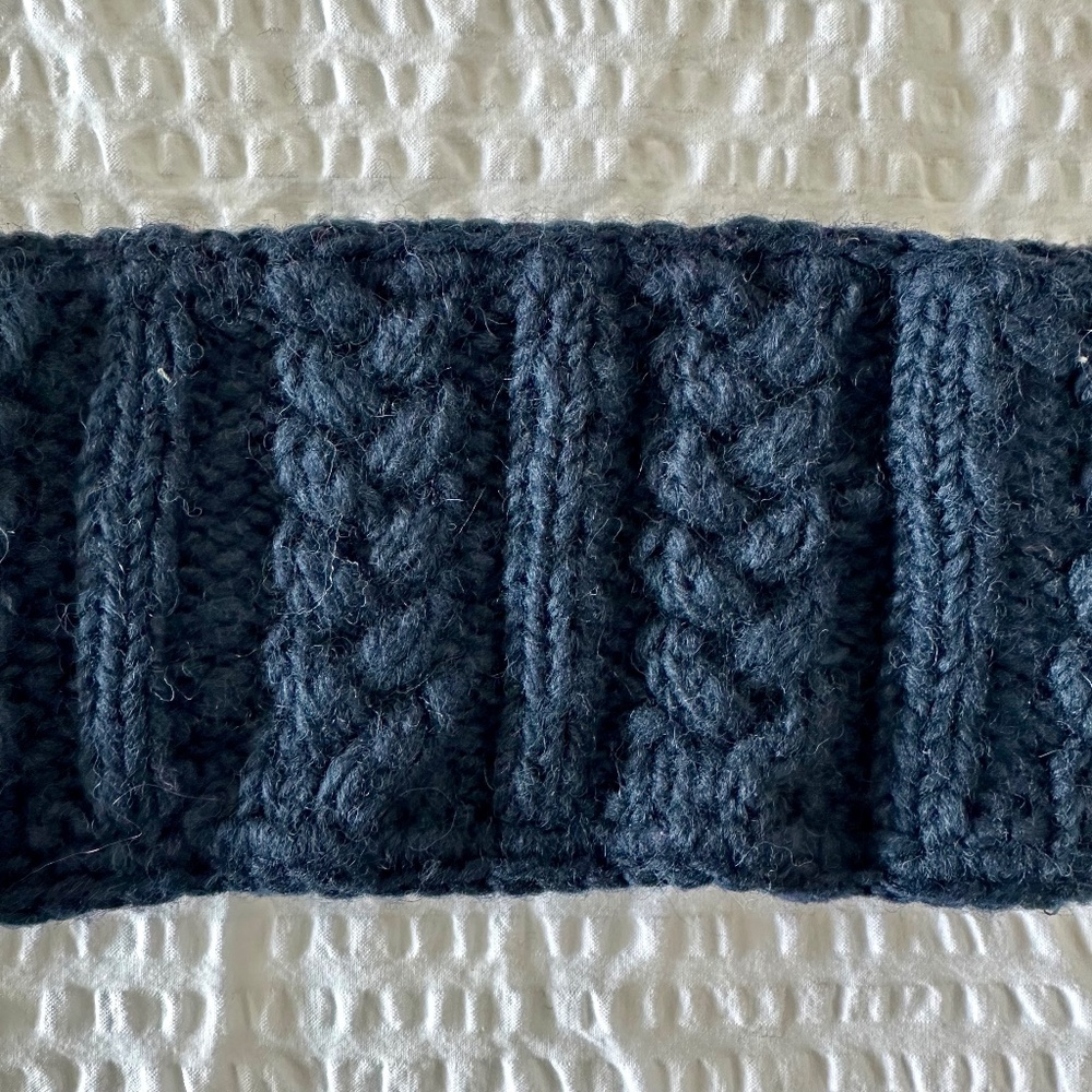 NIRVANNA DESIGNS NWOT Fleece-lined Wool Cableknit Headband Cable Knit